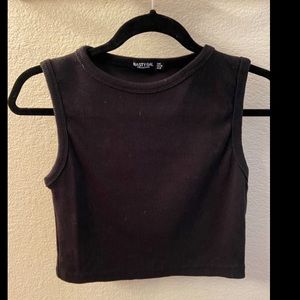 Nasty gal Black crop top tank top